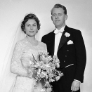 The wedding took place 12 January 1961 (Photo: NTB / Scanpix)